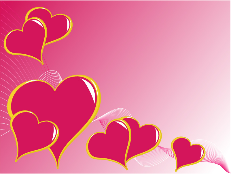 free vector 3 Heart-shaped Vector Graphics